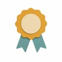 Ícone papercut de medalha