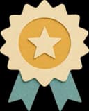 Ícone papercut de certificado