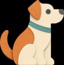 Ícone papercut de um cão