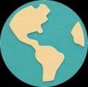 Ícone papercut de globo
