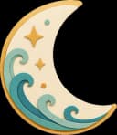 Ícone Paper Cut de uma lua