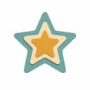 Ícone papercut de estrela