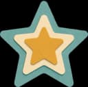 Ícone papercut de estrela
