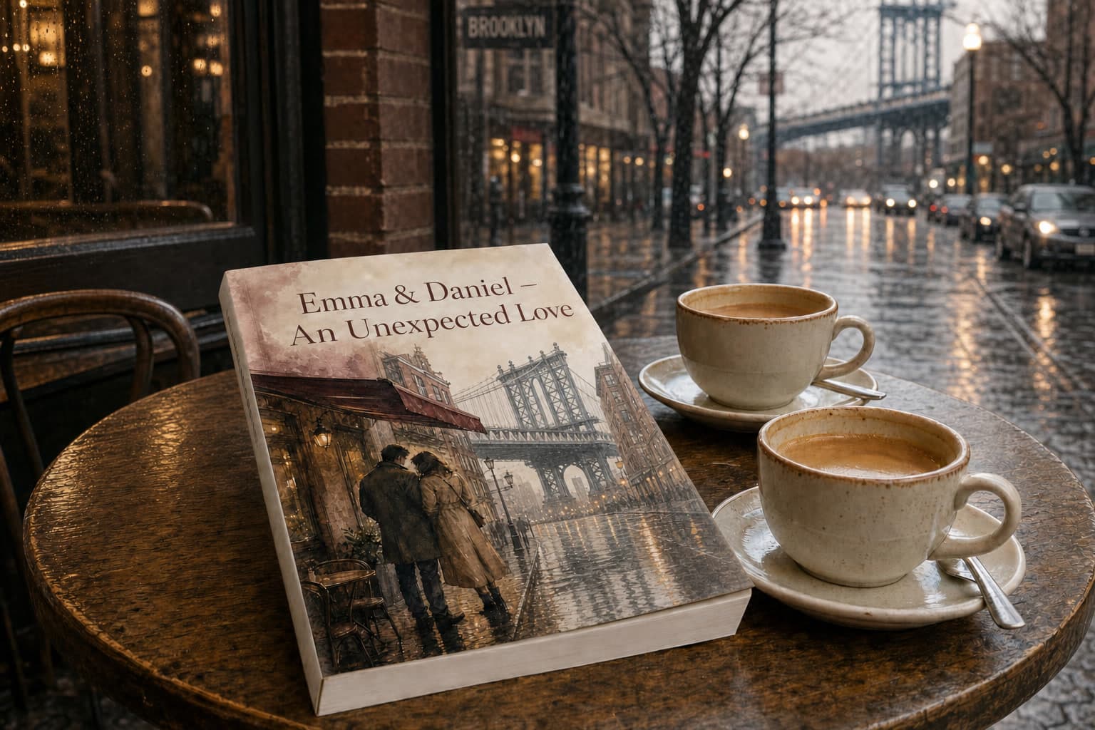 Personalized couples book Emma & Daniel — An Unexpected Love in Brooklyn