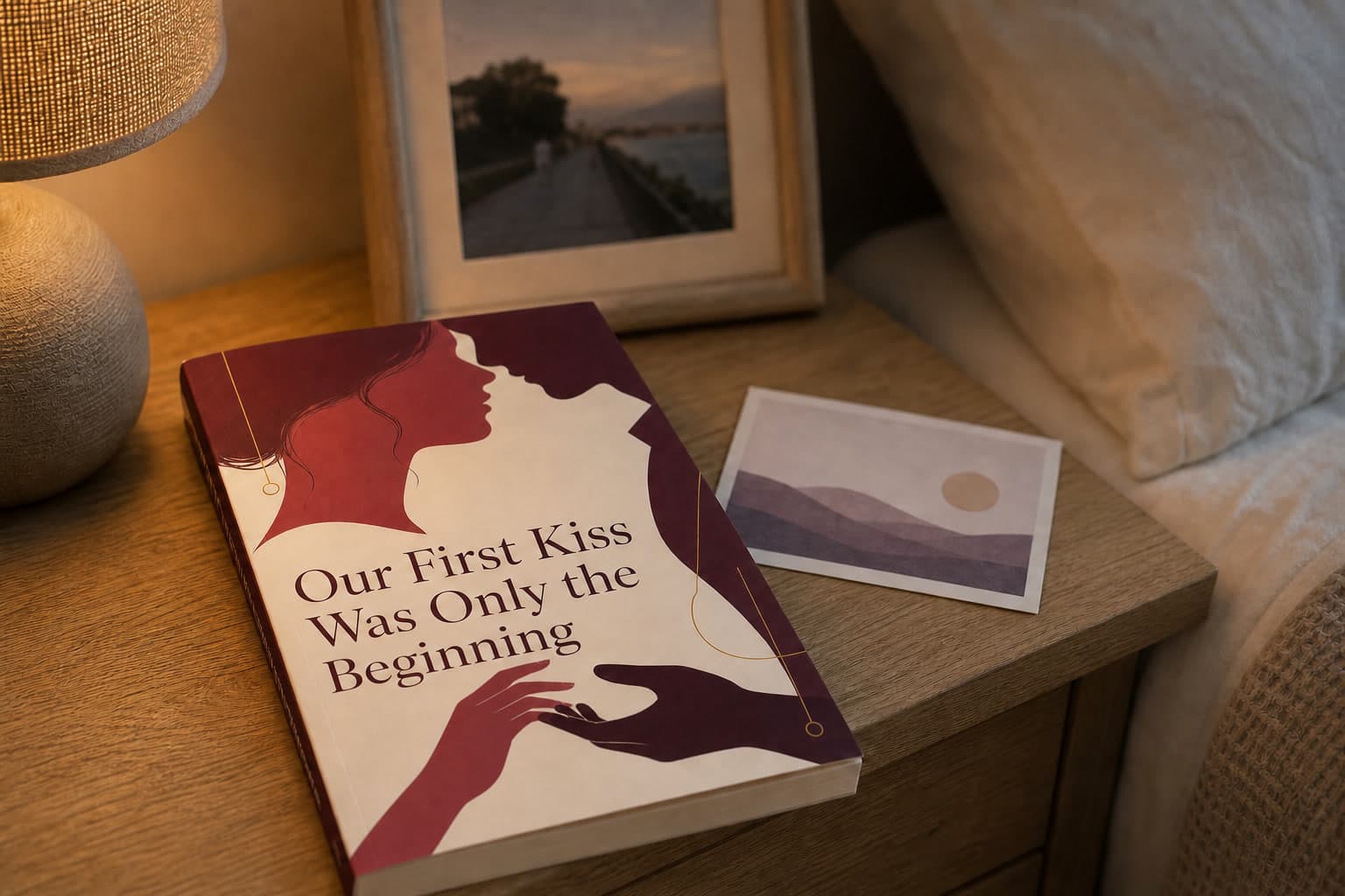 Romantic book about a couple remembering their first kiss