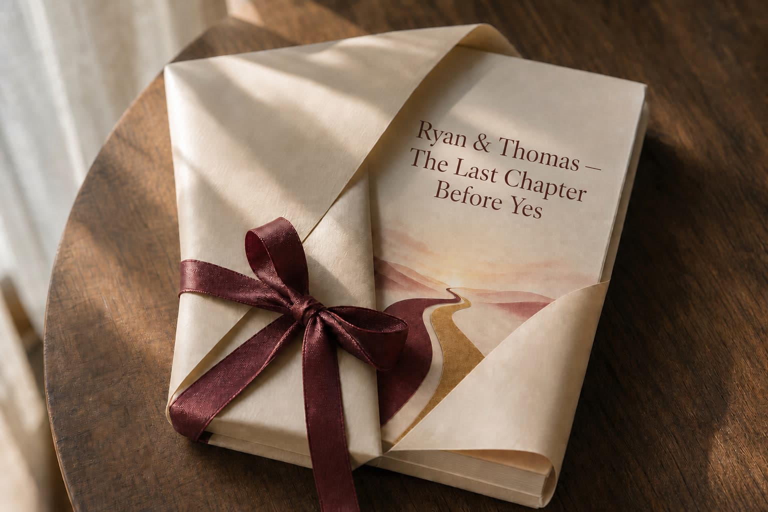 Personalized proposal book Ryan & Thomas — The Last Chapter Before Yes