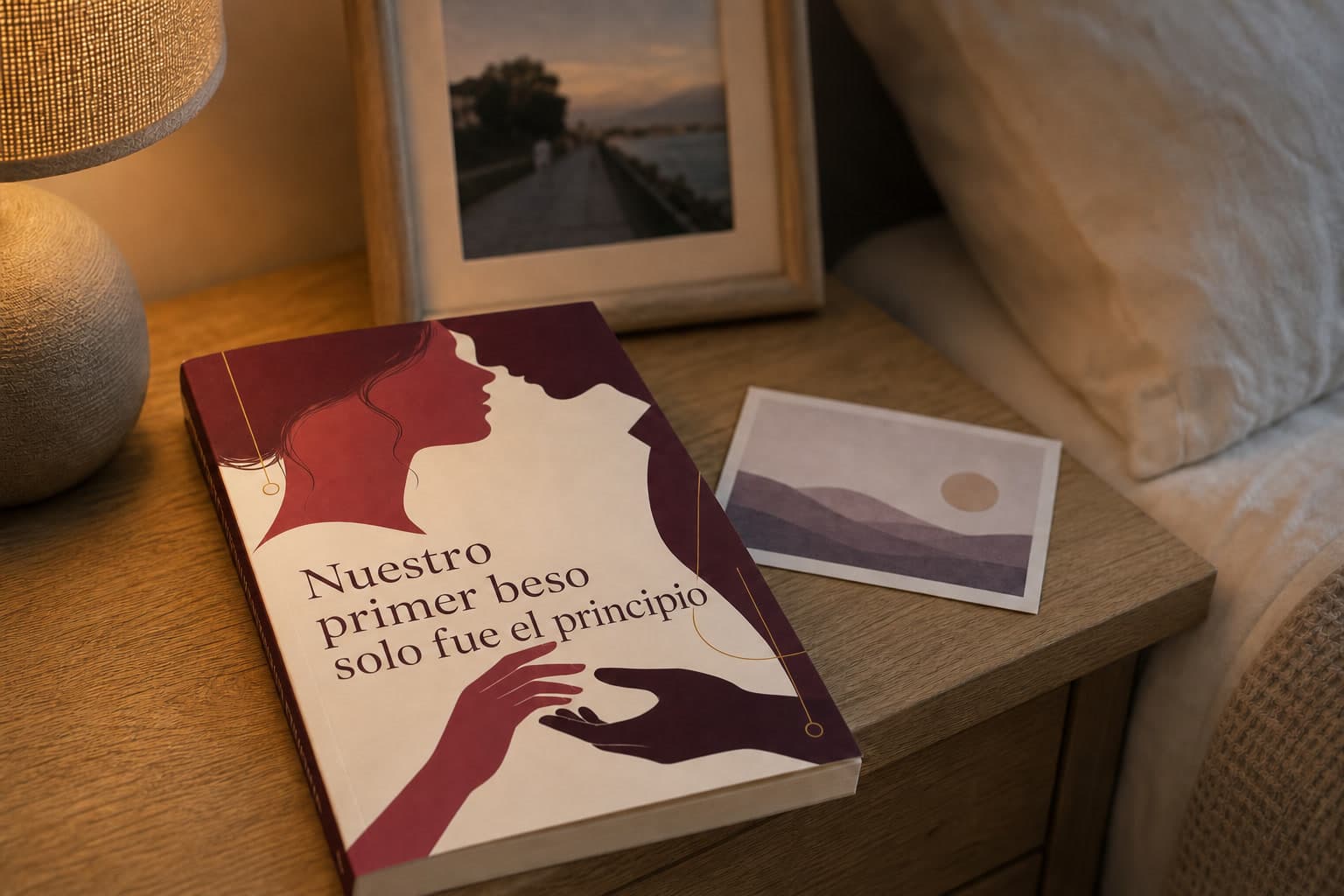 Libro romántico sobre una pareja que recuerda su primer beso